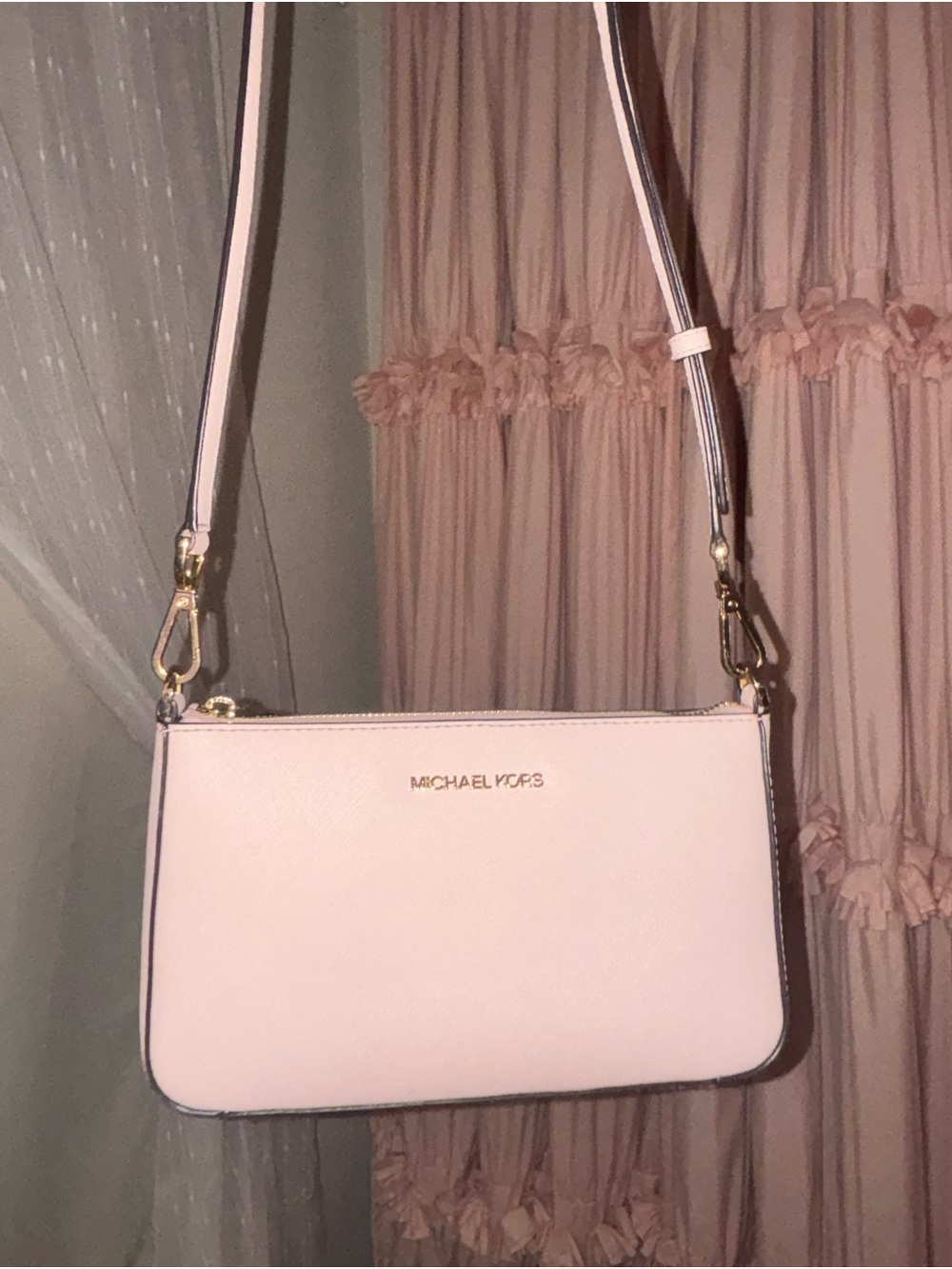 Michael Kors Light Blush Saffiano Crossbody Bag